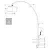 Steinhauer Solva lampadaire arc salon E27 réglable, abat-jour ajouré, 185 cm