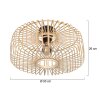 Steinhauer Bloeba plafonnier rond, luminaire de plafond à structure ajourée design moderne