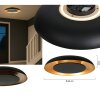 Steinhauer Plafonnier rond LED Golden Veil, forme plate, 2700 Kelvin blanc chaud