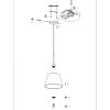 Steinhauer Sparkled Light suspension luminaire ronde design moderne E27 Ø 50 cm