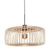 Steinhauer Suspension Sparkled Light, cage ronde en bois brun, réglable, longueur 50 cm