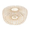Steinhauer Suspension Sparkled Light, cage ronde en bois brun, réglable, longueur 50 cm