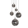 Steinhauer Bollique suspension LED 5 flammes à globes en verre 6 W 3000 lm 2700 K
