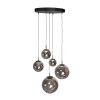 Steinhauer Bollique suspension LED 5 flammes à globes en verre 6 W 3000 lm 2700 K