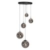 Steinhauer Bollique suspension LED 5 flammes à globes en verre 6 W 3000 lm 2700 K