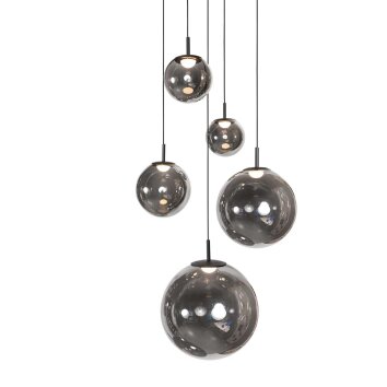 Steinhauer Bollique suspension LED 5 flammes à globes en verre 6 W 3000 lm 2700 K