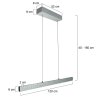 Steinhauer Fluxy suspension réglable LED moderne à 6 flammes pour salle à manger