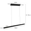 Steinhauer Fluxy suspension LED allongée design moderne, 9 flammes, 9 cm