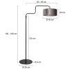Steinhauer Bloeba lampadaire liseuse orientable à bras articulé pour salon