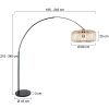 Steinhauer Sparkled Light lampadaire arc réglable E27, 240 cm, 245 cm, moderne