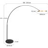 Steinhauer Ringlux lampadaire sur pied arc LED à 2 lumières moderne pour salon