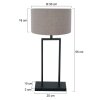 Steinhauer Stang lampe de table classique rectangulaire pour salon et chambre à coucher