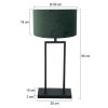 Steinhauer Stang lampe de table classique à abat-jour vert, socle carré