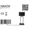Steinhauer Stang lampe à poser moderne à abat-jour cylindrique, pied rectangulaire