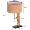 Steinhauer Lampe à poser Animaux avec ours décoratif, abat-jour beige moderne, dimmable