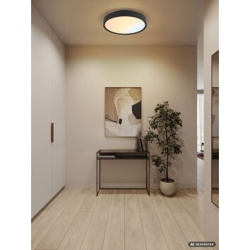 Globo Jess plafonnier LED rond moderne Ø 39 cm avec télécommande
