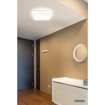 Globo Donte LED plafonnier carré, luminaire de plafond moderne pour intérieur