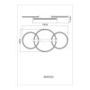 Globo Fletcher plafonnier LED à 3 anneaux moderne design 3000 K 4700 lm 40 W