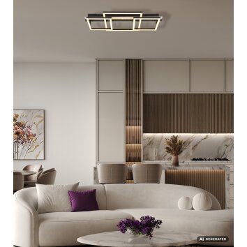 Globo Estrada plafonnier LED rectangulaire design moderne 40 W 4200 lm 3000 K