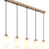 Globo Rowena suspension luminaire 5 flammes E27 100 cm pour salle à manger moderne-rétro