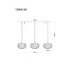 Globo Juana suspension luminaire de salle à manger, suspension à 3 flammes E27 40 W