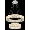 Globo Lidia lustre LED design moderne à deux anneaux pour salon et salle à manger