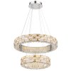 Globo Lidia lustre LED design moderne à deux anneaux pour salon et salle à manger