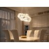 Globo Lidia lustre LED design moderne à deux anneaux pour salon et salle à manger