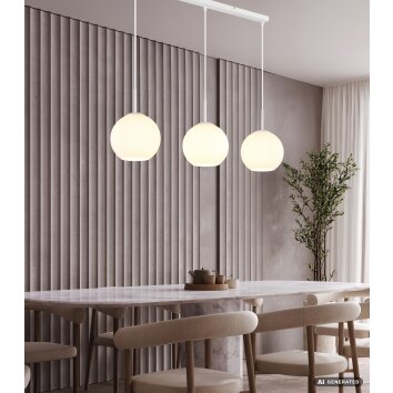 Globo Andre suspension triple à 3 globes, luminaire suspendu moderne-rétro