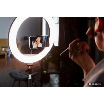 Globo Delgado anneau lumineux LED sur trépied avec support smartphone pour maquillage