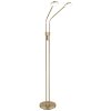 Globo Silvio lampadaire sur pied salon LED de lecture à 2 spots design moderne