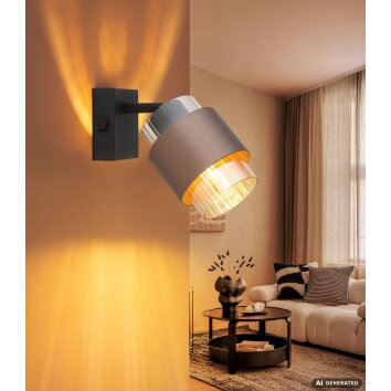 Globo Milley spot mural applique murale moderne E27 40 W avec interrupteur