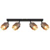 Globo Milley plafonnier barrette spot de plafond 4 flammes E27 moderne