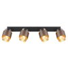 Globo Milley plafonnier barrette spot de plafond 4 flammes E27 moderne