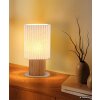 Globo Jannie lampe de table rétro design à abat-jour plissé, douille E27, 40 W