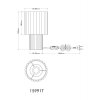 Globo Jannie lampe de table design rétro, lampe de chevet E27, interrupteur sur le câble