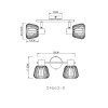 Globo Olin plafonnier spots, spot plafond double à grille, 2 flammes, moderne