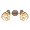 Globo Olin plafonnier spots, spot plafond double à grille, 2 flammes, moderne