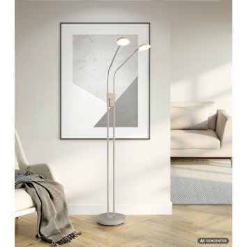 Globo Silvio lampadaire LED double 2700/3350/4000 Kelvin 1400 Lumen 6,5 Watt