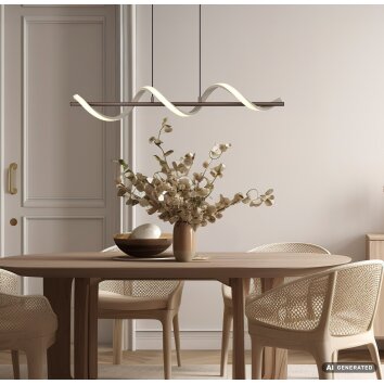 Globo Spiro suspension LED allongée design moderne pour salle à manger et cuisine