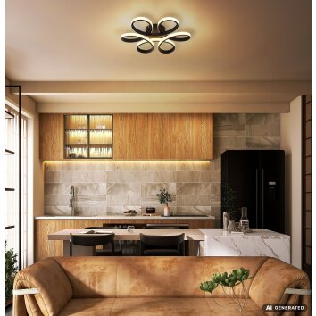 Globo Orbita plafonnier LED design moderne pour salon, cuisine, couloir et salle à manger