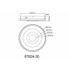 Globo Miles plafonnier LED rond ø 40 cm, design moderne, 3990 lm, 30 W, 3000/4000/6000 K