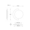 Globo Rojas applique murale LED luminaire mural circulaire 3000 Kelvin 1612 Lumen 14 Watt moderne