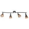 NOWA Esra plafonnier à 4 spots grillagés E14 70 cm 25 W pour salon, cuisine