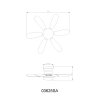 Globo Delores ventilateur de plafond LED avec lumière, télécommande, 5 pales