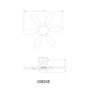 Globo Delores ventilateur de plafond LED avec éclairage, 2700-6500 Kelvin, 560 Lumen, 5 Watt
