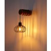 Globo Caldwell applique murale industrielle avec support cylindrique et cage suspendue E27 60W