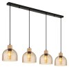 Globo Swanson suspension à 4 lumières pour table à manger, longueur 113 cm, E27