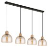 Globo Swanson suspension à 4 lumières pour table à manger, longueur 113 cm, E27