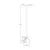 Globo Swanson luminaire suspendu design moderne, suspension pour salle à manger, E27 40 W
